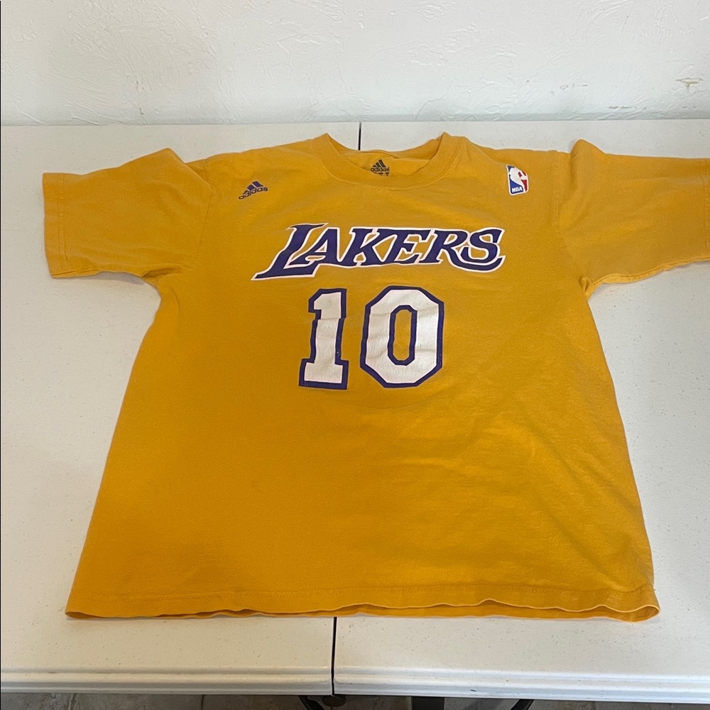 Adidas Men’s Steve Nash Gold & Purple Lakers Jersey Shirt Medium VTG #10
